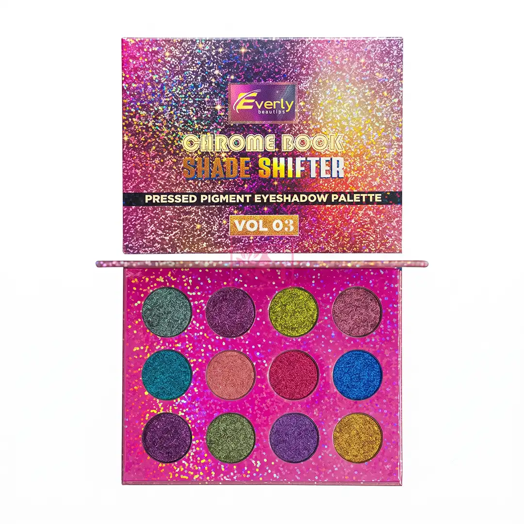 Everly Beauties Chrome Book Shade Shifter Vol. 3 Multichrome Pressed Pigment Palette