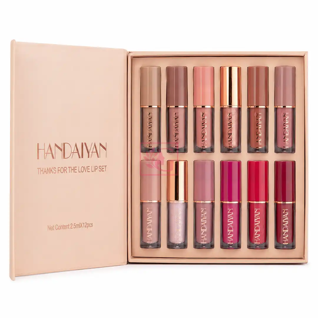 HANDAIYAN Thanks For The Love 12 Colors Liquid Lipstick Set