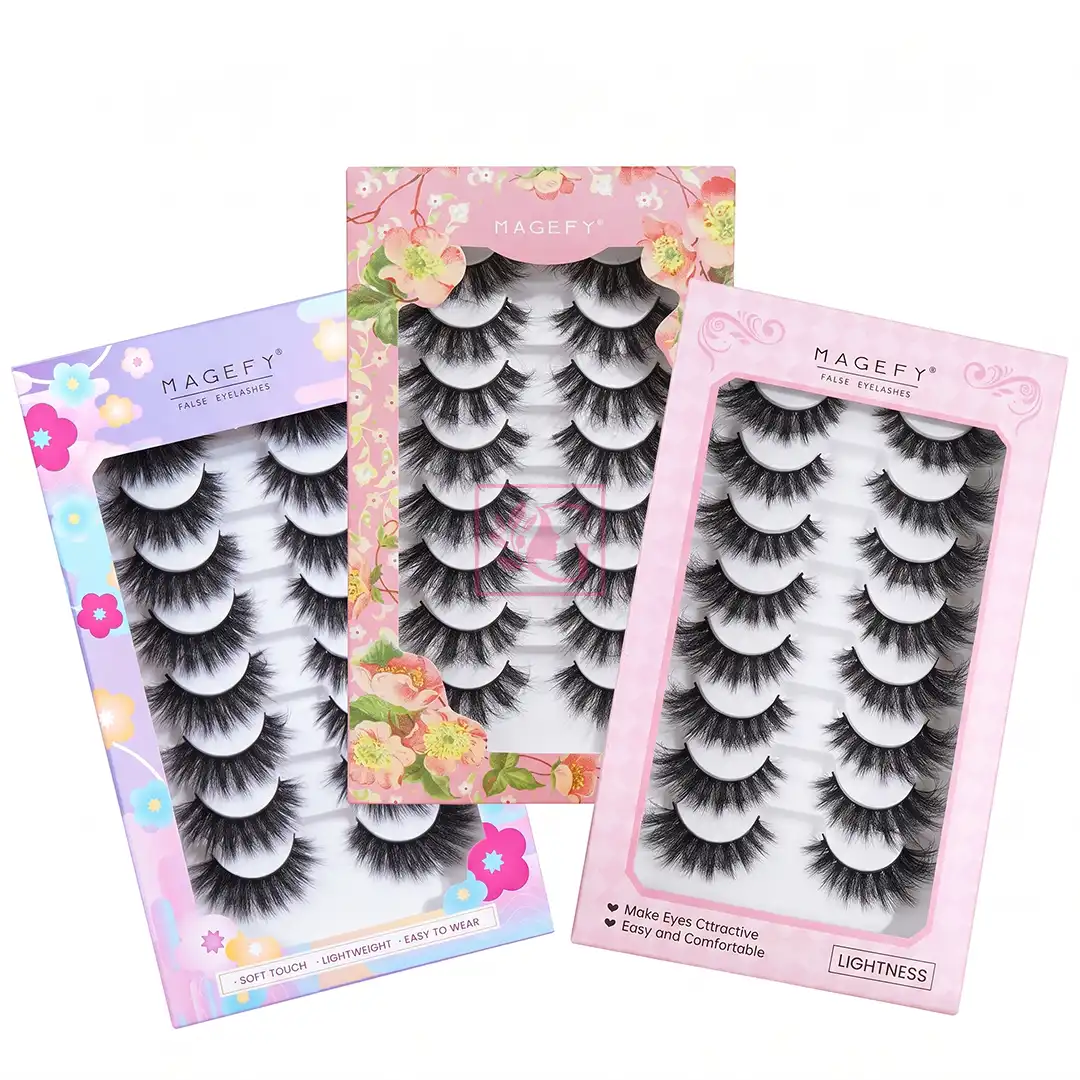 MAANGE MAGEFY 8Pair Natural Length & Curl False Eyelashes – Soft Touch Lightweight
