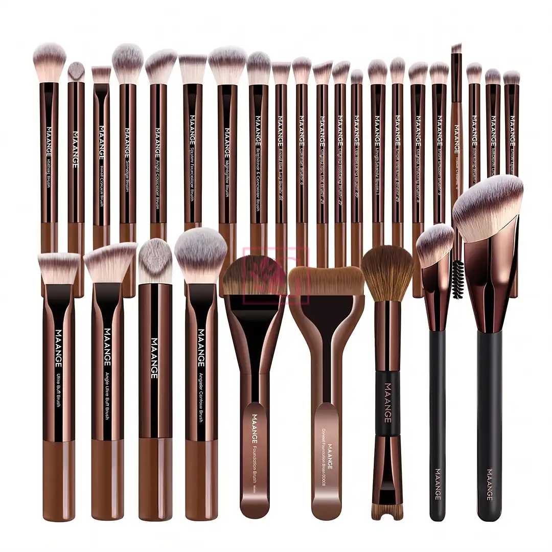 MAANGE Professional 30pcs Makeup Brush Set – Brown
