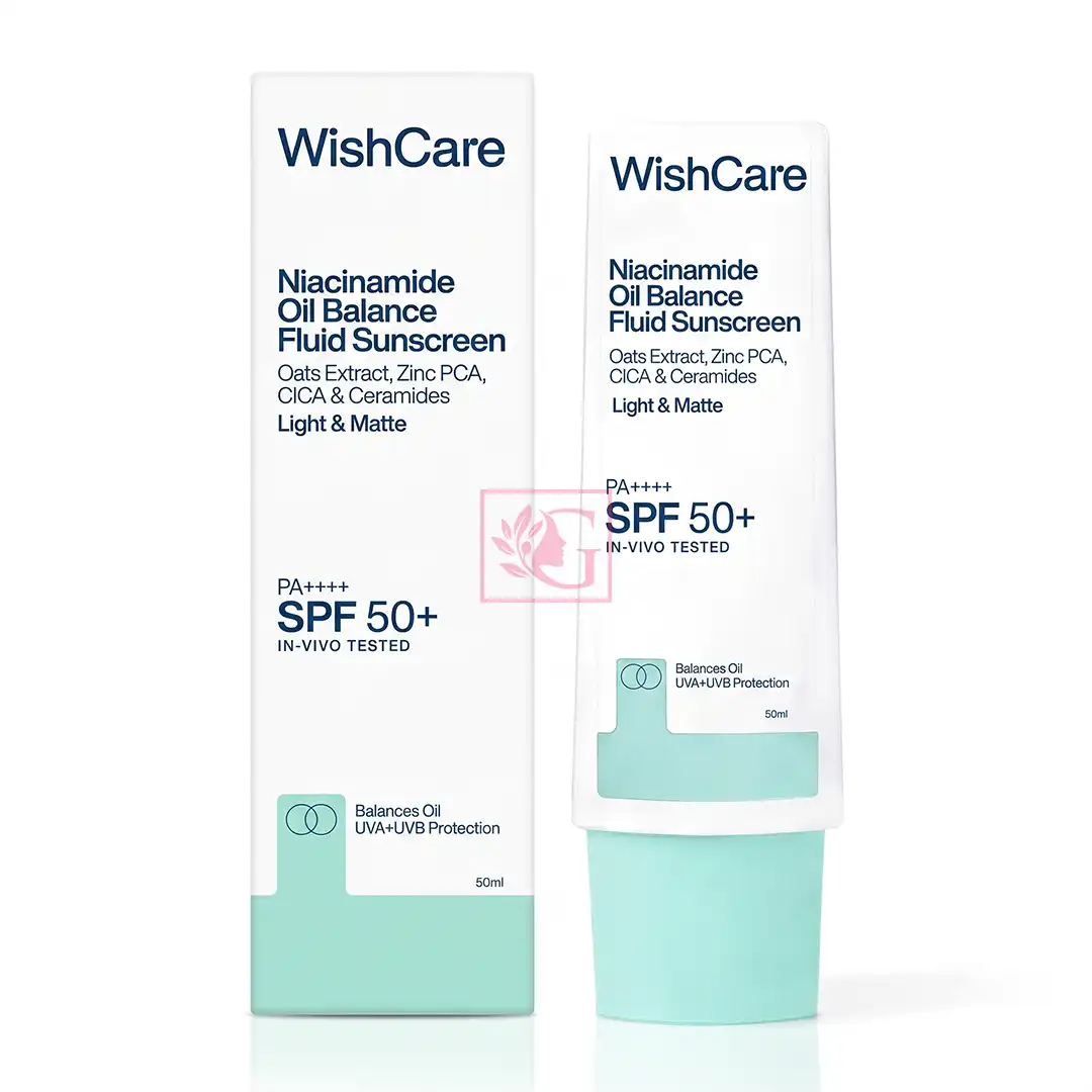 WishCare Niacinamide Oil Balance Fluid Sunscreen SPF 50 PA++++ - 50gm